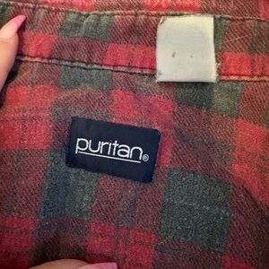 Puritan Classic Red and Green Checkered Shirt